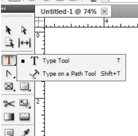 InDesign offers one additional option for the type tool.